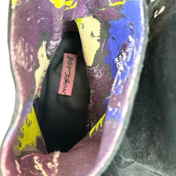 Betsey Johnson Black Suede Becan Boots - Picture 8 of 13